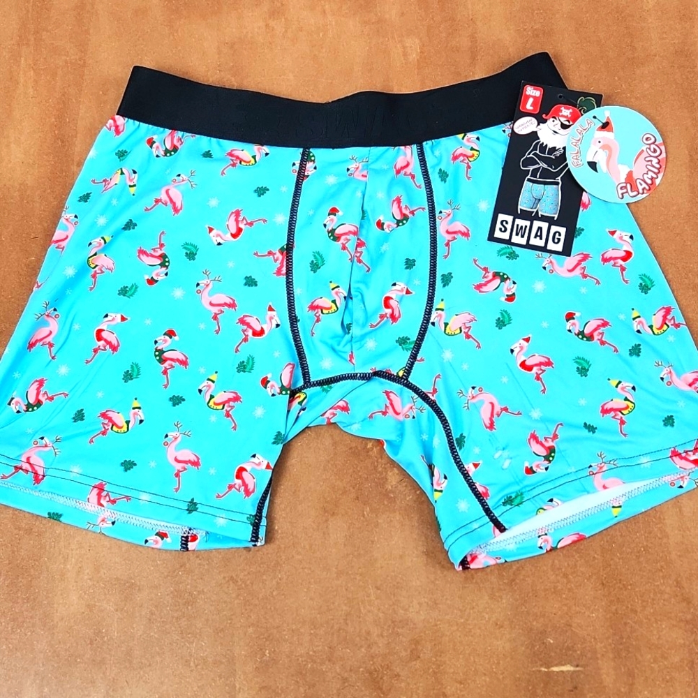 Swag Flamingo Men's Holiday Boxers L